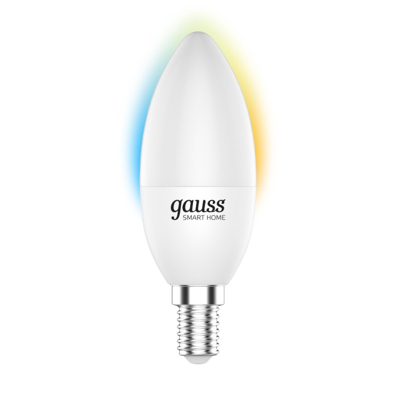 Лампа Gauss Smart Home С37 5W 470lm 2700-6500К Е14 изм.цвет.темп.+диммирование LED 1/10/40