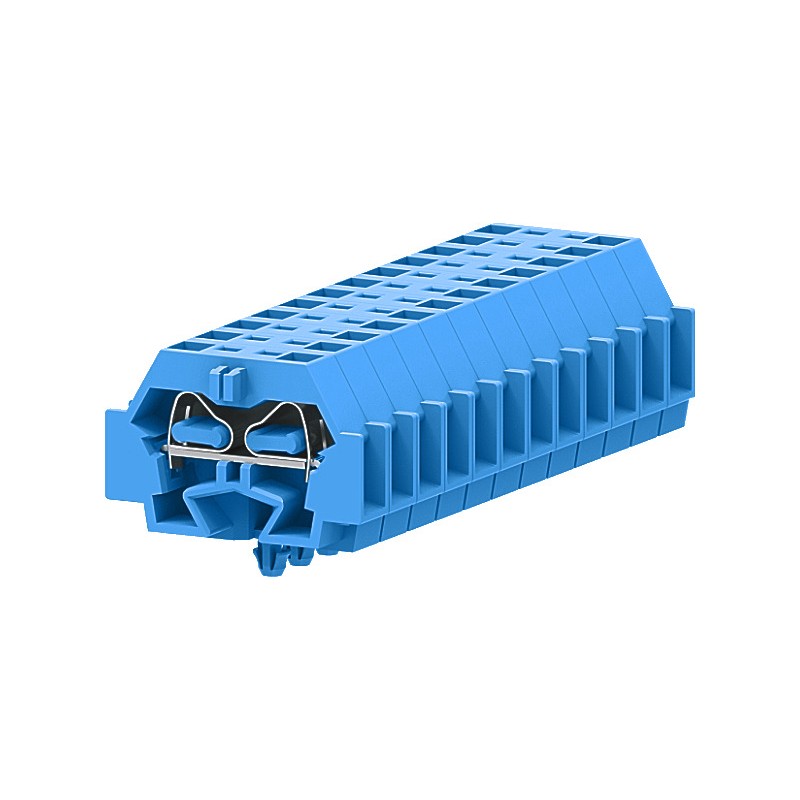 Клемма TB 1-1 с бок. подключ. с защелк. ножками, синяя
