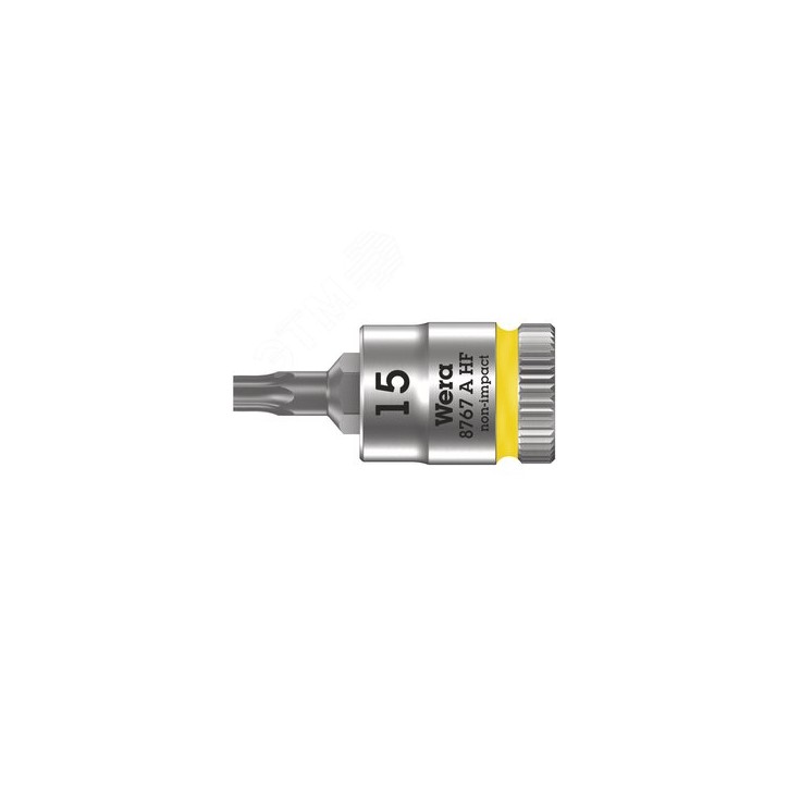 Головка торцевая 8767 A HF TORX Zyklop со вставкой DR 1/4 с функцией фиксации крепежа TX 15 x 28 мм