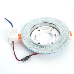 Светильник встраиваемый со светодиодной подсветкой 20LEDx2835 SMD 4000K, 15W GX53, без лампы, прозрачный, хром, CD4020 с драйвер