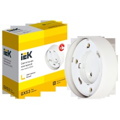 LIGHTING Светильник 4113 накладной под лампу GX53 белый IEK