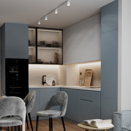 Светильник трековый на шинопровод ДПО-15w GX53 без лампы IP40 черный