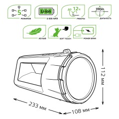 Фонарь прожекторный Gauss модель GFL701 5W 280lm Power Bank Li-ion 5000mAh диммируемый LED 1/10/30