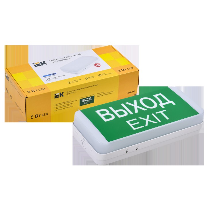 Светильник аварийный ДПА 5031-1 1ч универсальный 24м IP20 IEK