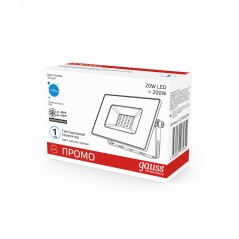 Прожектор светодиодный ДО 20 Вт 1700 лм 6500К AC 220В IP65 102х113х24мм Elementary PROMO G2 Gauss
