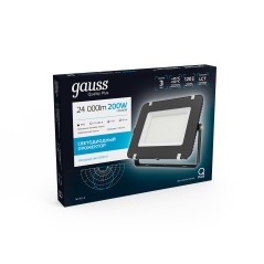 Прожектор светодиодный ДО 200 Вт 24000 лм 6500К AC 220В IP65 290х32х400мм матрированное закаленное с
