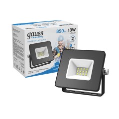 Прожектор светодиодный ДО 10 Вт 900 лм 6500К AC 220В IP65 76х93х28мм Elementary Gauss