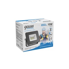 Прожектор светодиодный ДО 10 Вт 900 лм 6500К AC 220В IP65 76х93х28мм Elementary Gauss