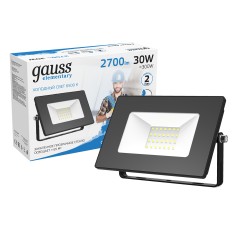 Прожектор Gauss Elementary 30W 2700lm 6500К 200-240V IP65 черный LED 1/10