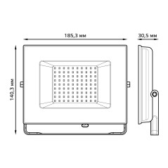 Прожектор Gauss Elementary 50W 4500lm 6500К 200-240V IP65 черный LED 1/10