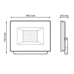 Прожектор светодиодный Gauss Elementary 50W 4250lm IP65 6500К ПРОМО G2 черный 1/48