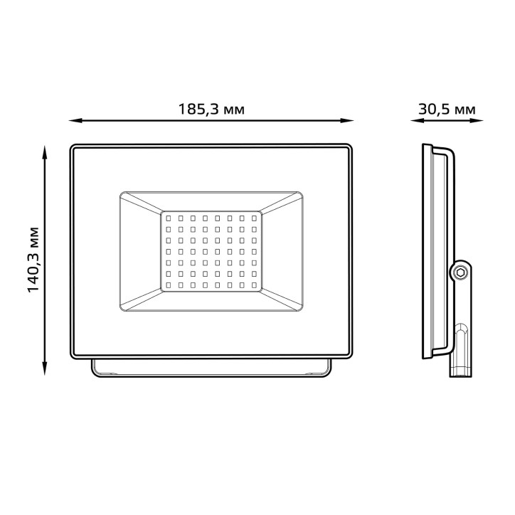 Прожектор светодиодный Gauss Elementary 50W 4250lm IP65 6500К ПРОМО G2 черный 1/48