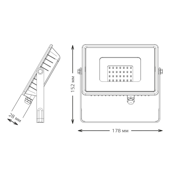 Прожектор Gauss Qplus 30W 3300lm 6500K 175-265V IP65 черный LED 1/10