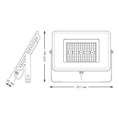 Прожектор Gauss Qplus 100W 8500lm 6500K 175-265V IP65 графитовый LED 1/4