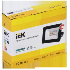 Прожектор СДО 06-20 светодиодный черный IP65 4000K IEK