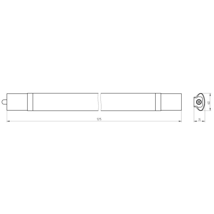 Светильник светодиодный ДСП-36W 1200х64х40 36Вт 3060Лм Ra»80 4000K матовый SPP-3-40-4K-M