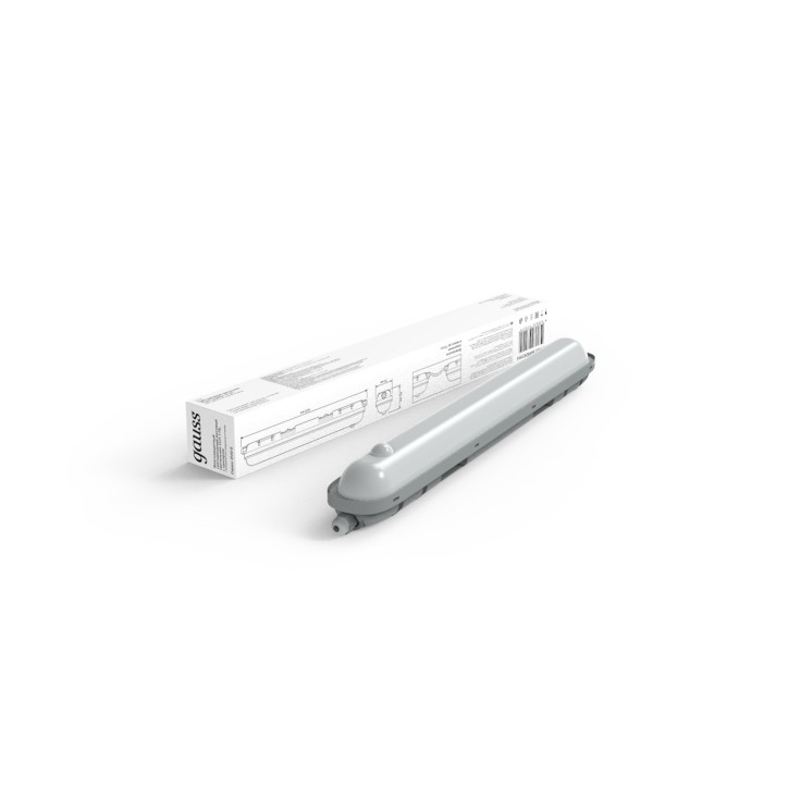 Светильник Gauss LED ССП-176 EVO-S IP65 600*76*82 18W 1980lm 6500K 200-240V мат с сенс и соед в линию 1/12