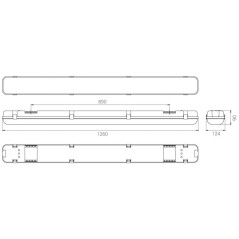 Светодиодный светильник Diora LPO/LSP 38/5100 opal 5100лм 38Вт 6000K IP65 0.8PF 80Ra Кп«1