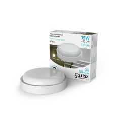 Светильник светодиодный ДБП 15 Вт 1100 лм 4000К AC 220В Белый IP65 круг D140х140мм Пластик ЖКХ Eleme