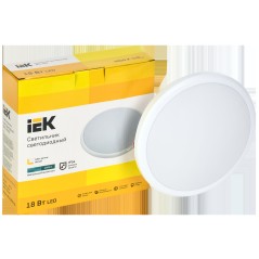 Светильник светодиодный ДПБ 3003 18Вт IP54 4000K круг белый IEK