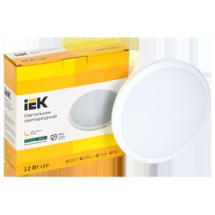 Светильник светодиодный ДПБ 3001 12Вт IP54 4000K круг белый IEK