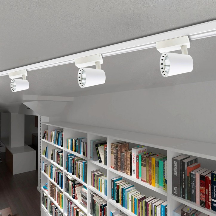 Светильник светодиодный трековый на шинопровод ДПО-30w 4000K 24° WH (белый) IP40 jazzway