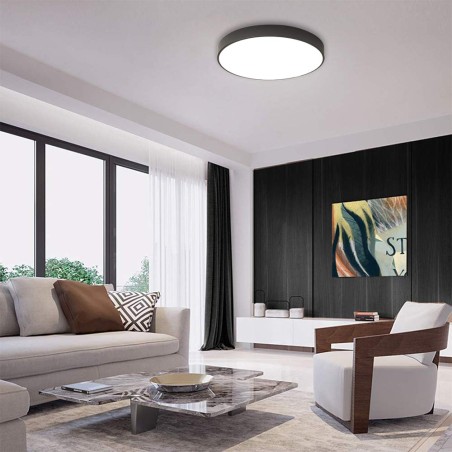 Светильник светодиодный ДБО-72w 3000/4000/6400К 5760Лм с переключением цветовой температуры черный F