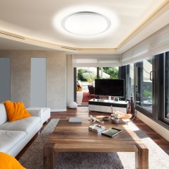 Светильник светодиодный ДБО-100w круглый матовый с эффектом Звездного неба регулировкой цветовой тем