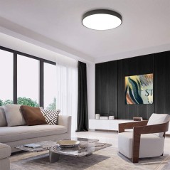 Светильник светодиодный ДБО-36w 3000/4000/6400К 2880Лм с переключением цветовой температуры черный F