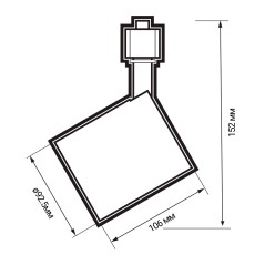 Светильник светодиодный трековый на шинопровод ДПО- 25w 4000K 24° BL (чёрный) IP40 jazzway