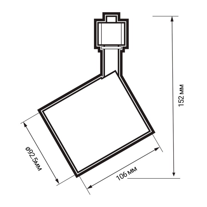 PTR 0525 25w 4000K 24° BL (чёрный) IP40 Jazzway