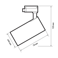 PTR 0708 8w 4000K 24° BL (чёрный) IP40 Jazzway