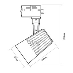 PTR 0130-2 30w 4000K 24° BL (чёрный) IP40 Jazzway