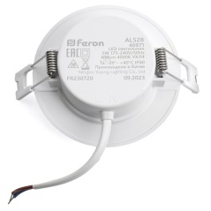 Светильник светодиодный ДВО-8w 4000K 720Лм slim белый Feron.ONE