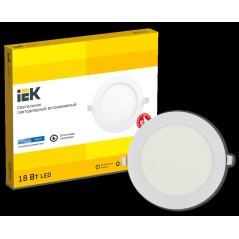 Светильник светодиодный встраиваемый ДВО 1608 белый круг LED 18Вт 6500 IP20