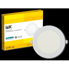 Светильник светодиодный встраиваемый ДВО 1605 белый круг LED 12Вт 4000K IP20