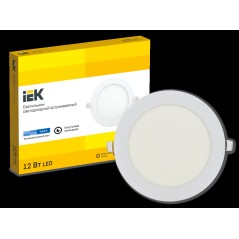 Светильник светодиодный встраиваемый ДВО 1606 белый круг LED 12Вт 6500 IP20