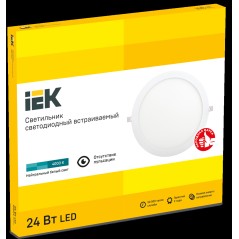 Светильник светодиодный встраиваемый ДВО 1609 белый круг LED 24Вт 4000 IP20