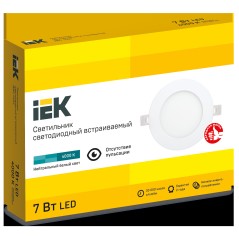 Светильник светодиодный встраиваемый ДВО 1602 белый круг LED 7Вт 4000К IP20