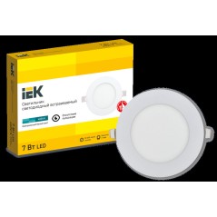 Светильник светодиодный встраиваемый ДВО 1602 белый круг LED 7Вт 4000К IP20