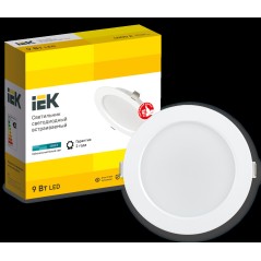 Светильник LED ДВО 1612 белый круг 9Вт 4000К IP20 IEK