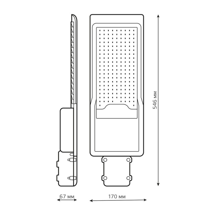 "Светильник Уличный Gauss LED Avenue IP65 546*170*67 120W 11000lm 3000K 190-250V КСС ""Ш"" 1/5"