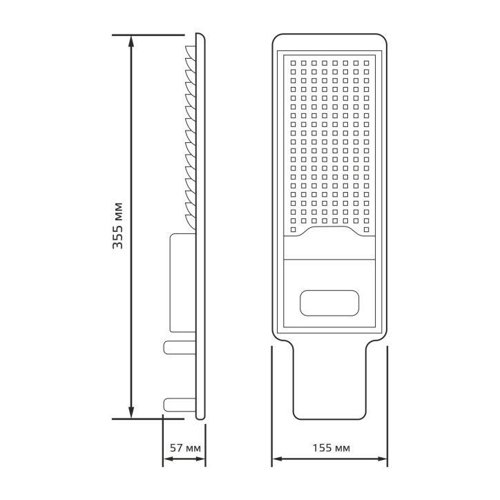 "Светильник Уличный Gauss LED Avenue IP65 355*155*57 50W 5000lm 5000K 190-250V КСС ""Д"" 1/10"