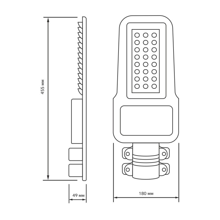 "Светильник Уличный Gauss LED Qplus IP65 455*180*49 80W 9600lm 5000K 120-260V КСС ""Ш"" 1/4"