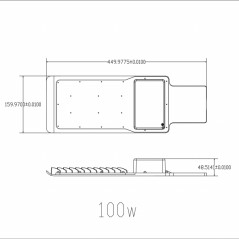 Светильник уличный 80Вт 8000Лм 5000К КСС ''Ш-с'' DOB-SMD 48мм SPP-503-0-50K-080