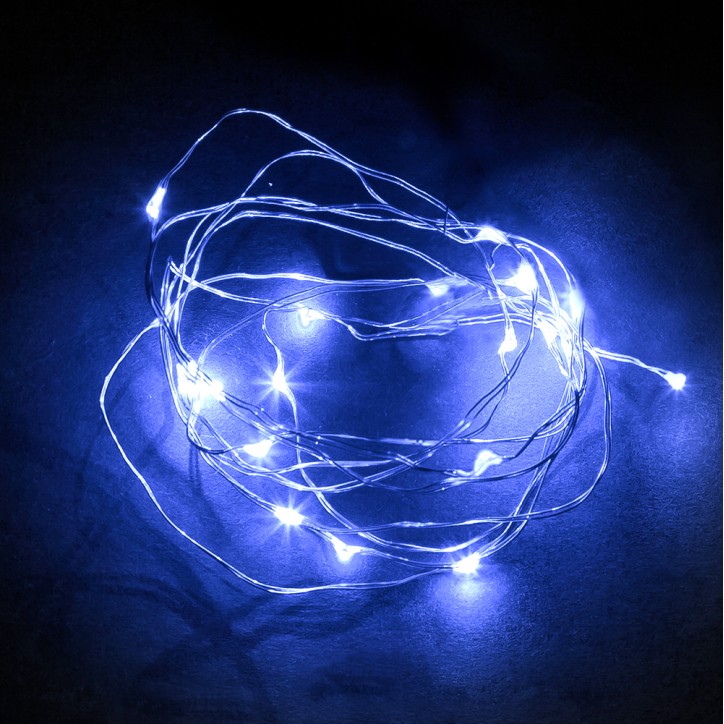 Гирлянда линейная LED синий 2м от батареек Гирлянда линейная LED синий 2м от батареек