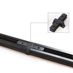 Коннектор прямой черный для шинопровода