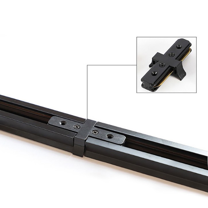 Коннектор прямой черный для шинопровода