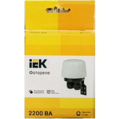 Фотореле ФР 603 максимальная нагрузка 2200ВА IP66 белый IEK