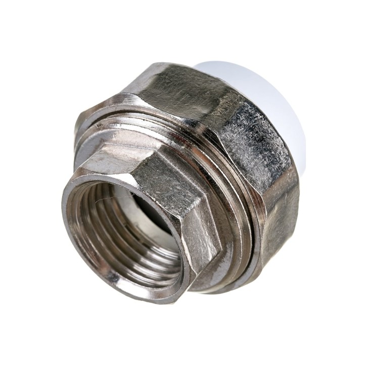 Муфта полипропиленовая PPR разъемная ВР 25x3/4' Муфта полипропиленовая PPR разъемная ВР 25x3/4'